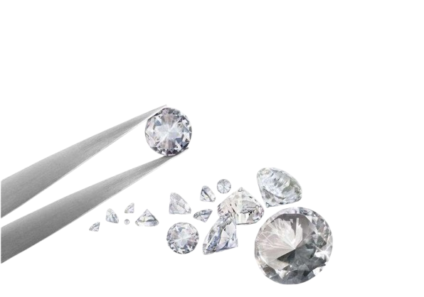 Diamonds with tweezers